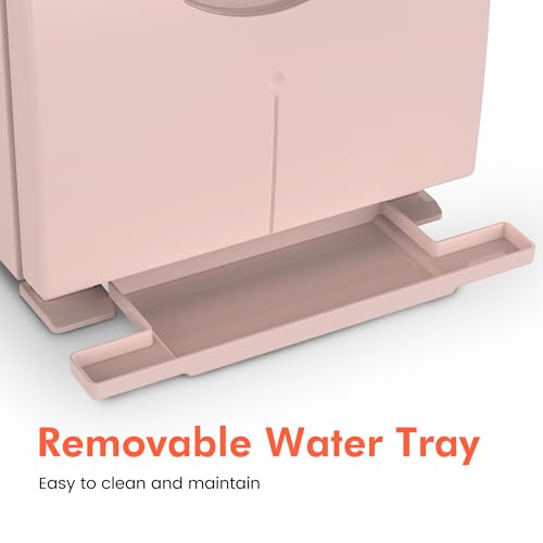 TASALON 8L Hot Towel Warmer Cabinet with Aluminum Inner Chamber, Pink