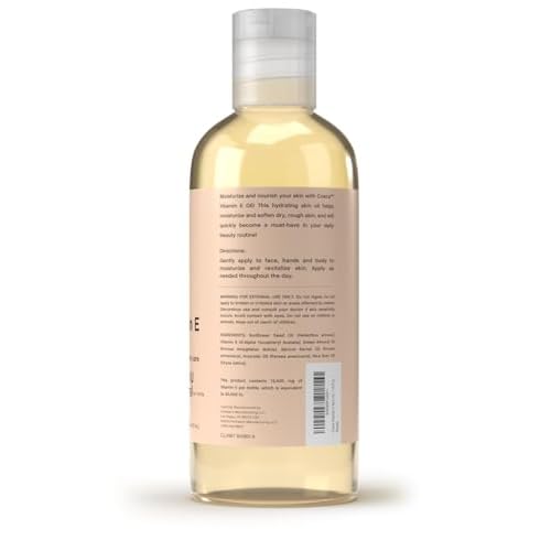 Coera Vitamin E Oil | 20,000 IU | 16 fl oz | Moisturizing & Hydrating for Skin, Face, Hands and Body | Free of Parabens, SLS, & Fragrances