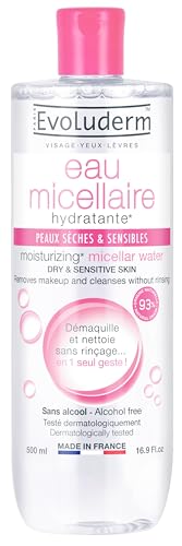 Gentle Micellar Water for Dry & Sensitive Skin - Hydrating Makeup Remover 16.9oz