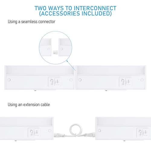 LED Under Cabinet Lighting 8 Inch 5CCT Dimmable Aluminum White 4-Pack - StableShine Series