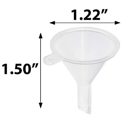 JUVITUS 1 oz / 30 ml Clear Glass Boston Round Bottle with White Treatment Pump (24 pack) + Funnel