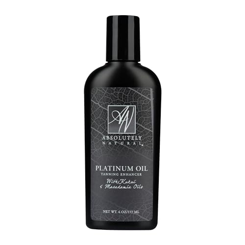 Absolutely Natural - Organic Tanning Oil Outdoor Tanning Enhancer - Spa Quality & Reef Safe with Rose Hips & Aloe - Suntan Lotion with Bronzer for Massages - Made in USA 6oz