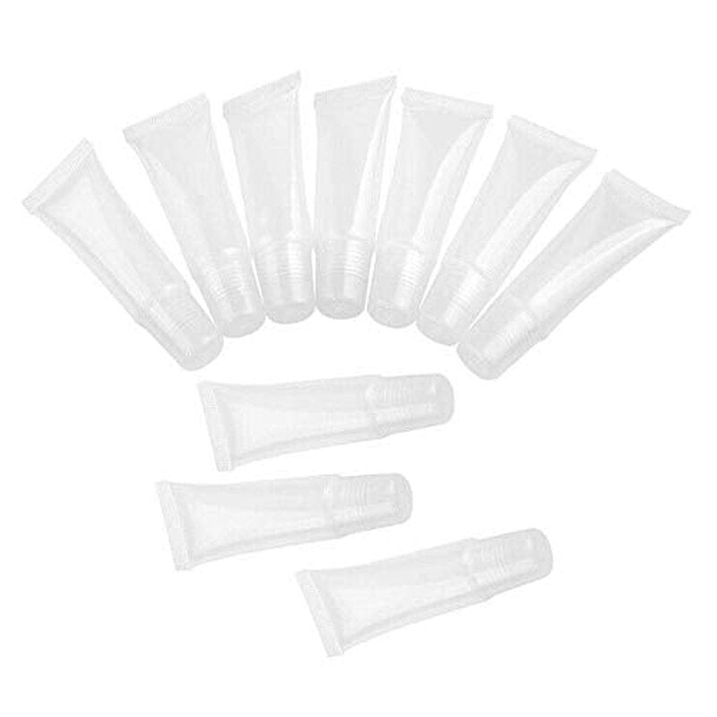 20Pcs Empty Refillable 10ml Mini Clear Lip Gloss Balm Cosmetic Containers With Syringe for DIY Lip Gloss