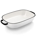 Large Rectangular Baking Dish 16x11 Inches - 6 Qt Ceramic Casserole Pan - White - Variation of THIS listing