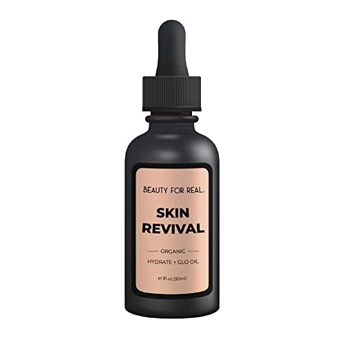 Beauty For Real Skin Revival Hydrate + Glo Oil - Luxury Face Oil - Reduces the Appearance of Fine Lines & Wrinkles - Hydrates, Soothes & Restores Skin¡¯s Glow - With Essential Oils - 1 fl oz