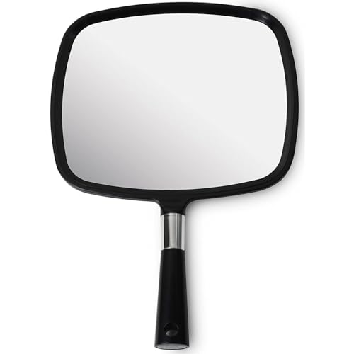 Mirrorvana Pack of 5 Large & Comfy Hand Held Mirror (Black)