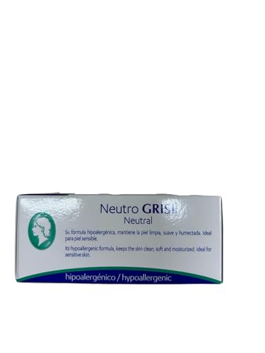 Grisi Neutral Bar Soap 12-Pack - pH-Balanced, Dermatologist Recommended