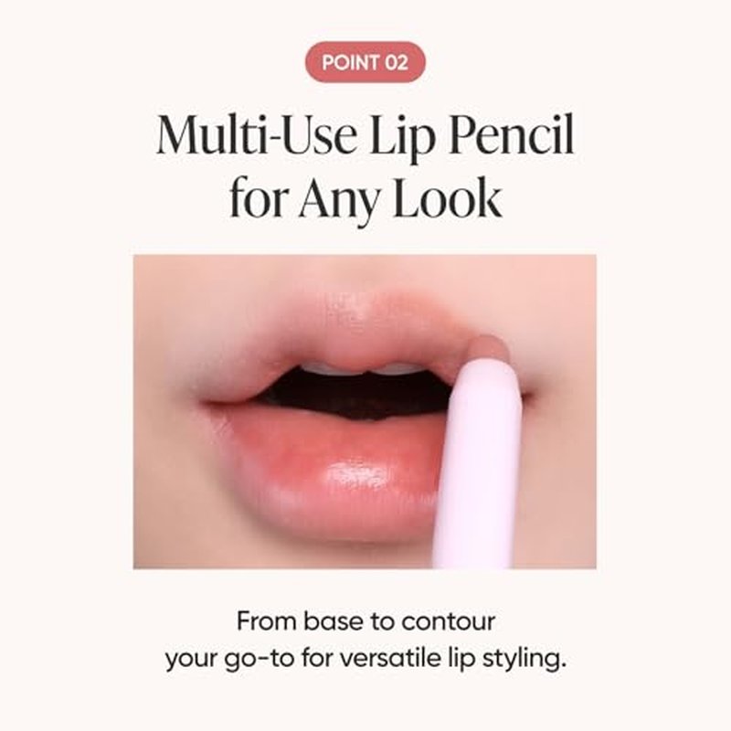 BANILA CO Smudging Lip Pencil | Soft Matte Lip Crayon for Natural & Overlined Lips | Creamy Texture & Long-Lasting Color with Blurring Effect (0.8g / 0.02 oz), PK01 Nude Rose