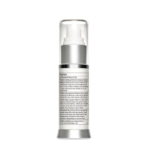 CONTROL CORRECTIVE Acne Spot Treatment Gel ? 2% Salicylic Acid Formula for Breakouts & Blemishes ? With Witch Hazel, Aloe & Panthenol ? 1 oz Clear Skin Serum