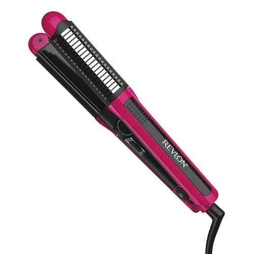 Revlon 1-Inch Ceramic Flat Iron with Curling Function & Adjustable Heat