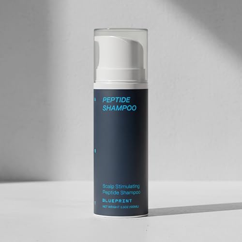 Blueprint Bryan Johnson Peptide Shampoo ? 8-Peptide Scalp Treatment with VEGF, Caffeine, Menthol & Arginine ? Fragrance-Free & Gentle Formula for Fuller-Looking, Stronger Hair (3.5oz)