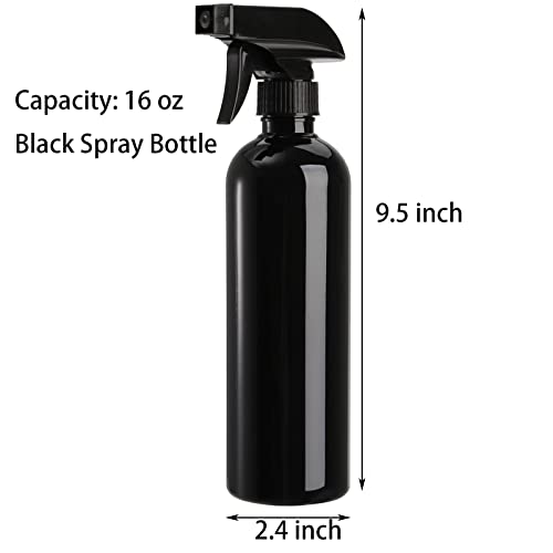 16oz Plastic Spray Bottles - Leakproof Mist & Stream for Cleaning & Personal Use