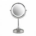 Lighted 7-inch Magnifying Makeup Mirror with 360° Rotation - Polished Chrome Variation