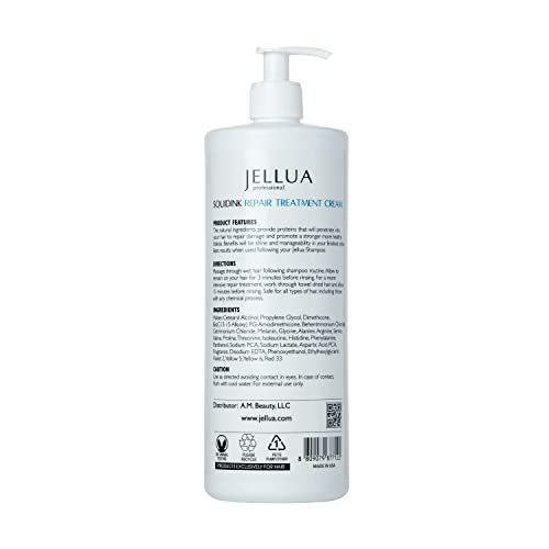 Jellua Squidink Hair Repair Treatment Cream 32oz - Nourishing Protein & Scalp Support