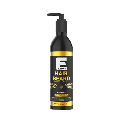 E Elegance Hair and Beard Conditioning Oil 10.1 Ounce with Aloe Vera - Moisturizing & Flake-Free