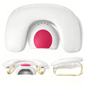 White U-Shaped Nail Arm Rest Stand with Gold Steel Legs for Manicure