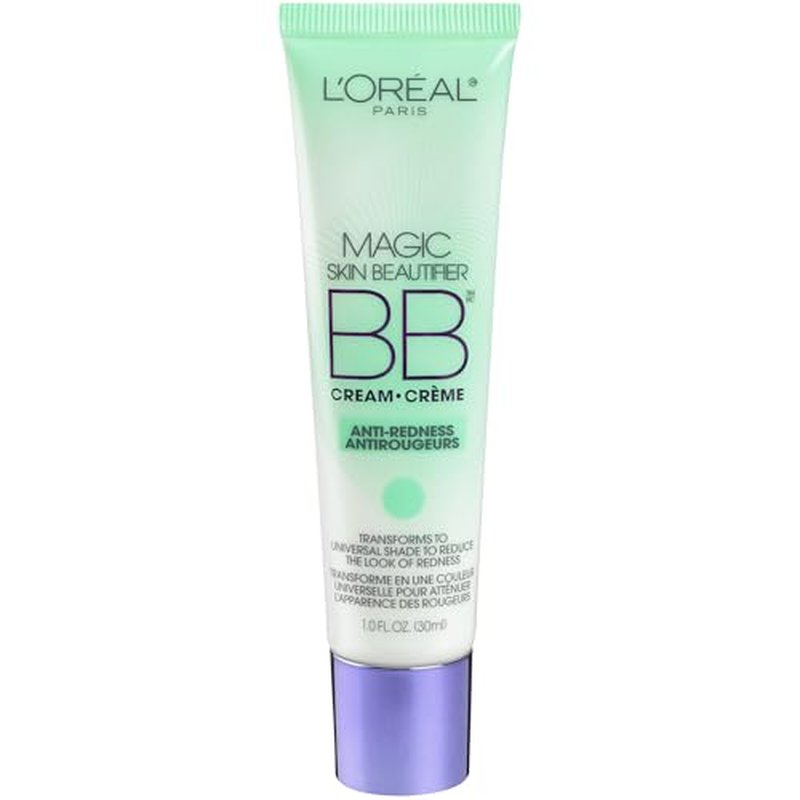 L'Or?al Paris Makeup Magic Skin Beautifier BB Cream Tinted Moisturizer, Anti-Redness, 1 fl oz, 1 Count