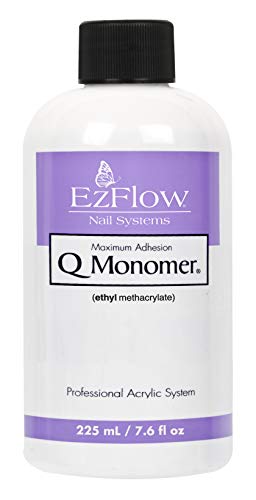 EzFlow Q Monomer Nail Acrylic Liquid for False Nails, 7.6 fl oz