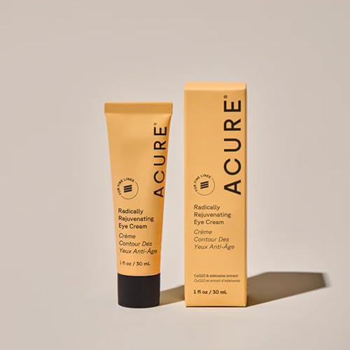 Acure Radically Rejuvenating Eye Cream 1 fl oz Pack of 2 - Anti-Aging Hydrating Treatment