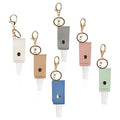 6Pcs Leather Travel Spray Bottles Keychain Holder, Leakproof Bottle Holder Keychain, Empty Refillable Travel Spray Bottles for Alcohol, Toner, Hand Soap, 30ml, Style B