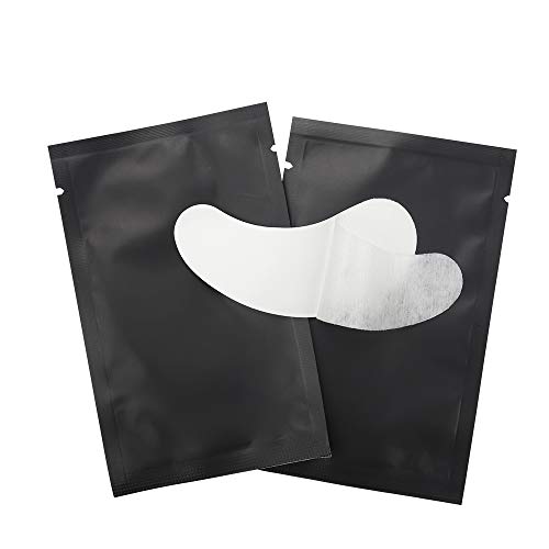 myaokue-up 100 Pairs Eye Gel Pads, Lint Free Under Eye Patches for Eyelash Extensions, Premium Eye Mask Beauty Tool Kit