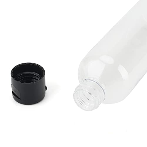 60 Pack 4 Oz Clear Plastic Travel Bottles with Flip Caps - Refillable Shampoo & Lotion Containers