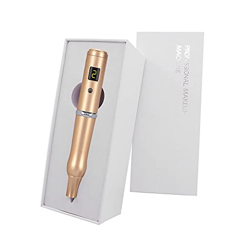 Wireless Permanent Makeup Pen Kit with 10 Needles - Golden Variation