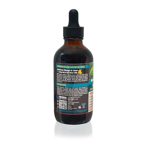 Jamaican Mango & Lime Black Castor Oil ? Hair & Scalp Oil for Locs, Braids, Twists & Natural Hair ? Strengthens, Moisturizes & Promotes Hair Growth (4oz (Pack of 1), Amla)