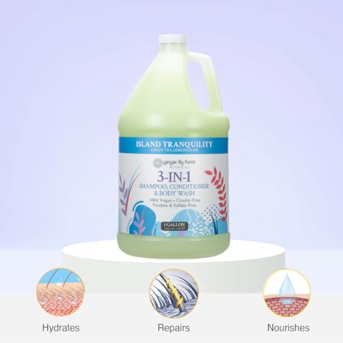 Ginger Lily Farms 3-in-1 Island Tranquility 128oz Body Wash & Shampoo