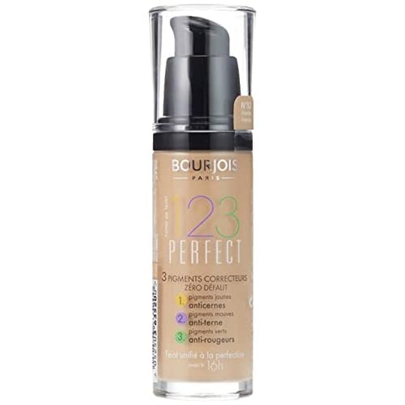 Bourjois Fond de Teint 123 Perfect Foundation for Women, # 52 Vanille, 1 Ounce