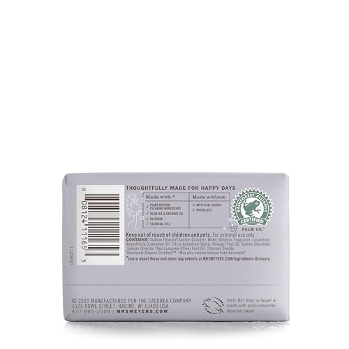MRS. MEYER'S CLEAN DAY Bar Soap, Lavender, 5.3 oz, 1