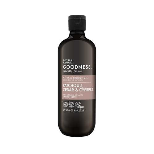Baylis & Harding Men's Natural Shower Gel Pack - Patchouli, Cedar & Cypress, 16.9 fl oz, 3 Pack