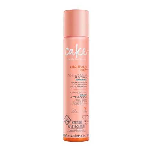 Cake Beauty Hairspray, The Hold Out ? For Crunch Free Brushable, Touchable, Flexible Hold & Soft Volume ? Vitamin E & Abyssinian Oil ? For All Hair Types- 5.6 Oz. 2 Pack