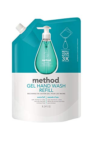 Method Waterfall Gel Hand Soap Refill Pack of 6 - 34oz Eco-Friendly Liquid Hand Wash