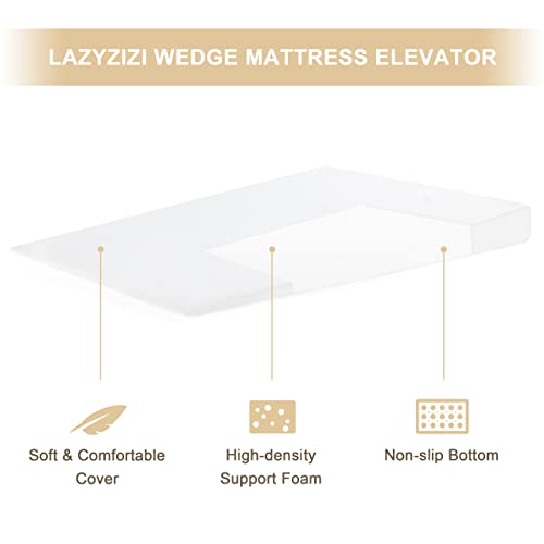 Lazyzizi 7-Inch Wedge Mattress Elevator for GERD Snoring & Reflux Relief