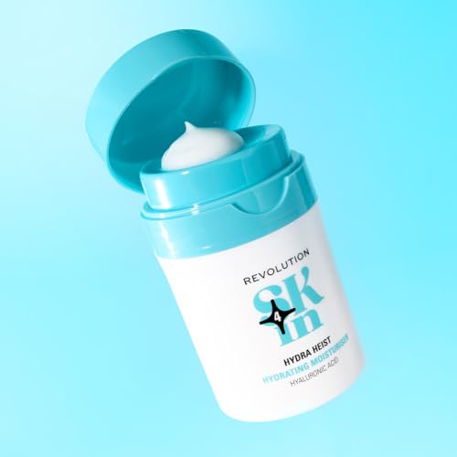 Revolution Skin, Hydra Heist Hyaluronic Acid Hydrating Moisturizer, Lightweight & Moisturizing Face Cream, Vegan & Cruelty-Free, 1.69 fl oz