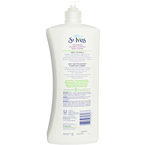 St. Ives Softening Body Lotion Coconut & Orchid Extract 21 oz (Pack of 6)
