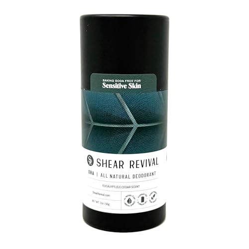 All Natural Deodorant Eucalyptus & Cedar - Aluminum & Baking Soda Free, Vegan, Long Lasting, Gentle for All Skin Types