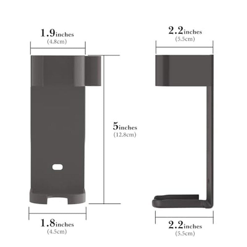 2 Pack Extra Large Curling Iron Holder Wall Mount for Devices Diameter Under 1.77" (4.5CM), Hair Styling Tool Storage Organizer, Grey Hairdressing Hanging Rack Stand for Flat Irons, Curling Wands