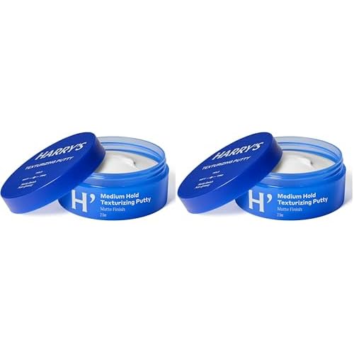 Harry's Texturizing Hair Putty for Men with Malleable Hold with Matte Finish - 2.5 oz - No Parabens or Sulfates - PACKAGING MAY VARY (Pack of 2)