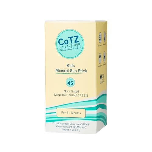 Kids Mineral Sunscreen Stick SPF 45 - Gentle, Mess-Free, 1 Ounce