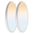 White 20-Inch Dimmable LED Flush Mount Ceiling Light with 5 Color Temperatures - 2 Pack