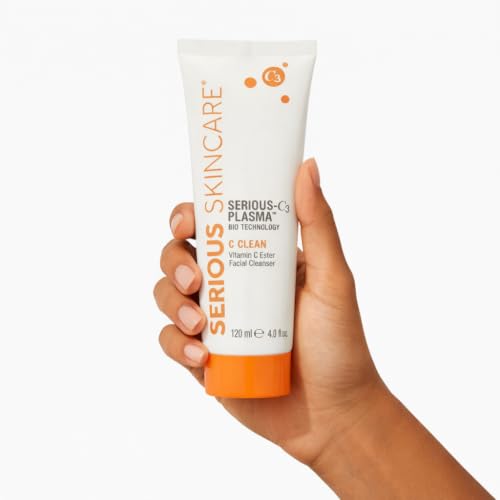 Serious Skincare Vitamin C Clean Facial Cleanser 4 Oz - Hydrating Gentle Face Wash for Mature & Dry Skin