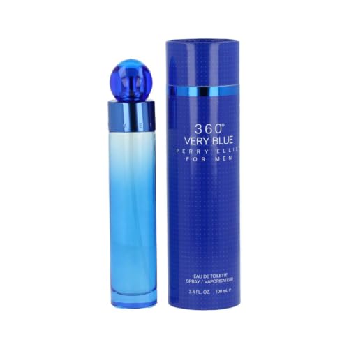 Men's Eau De Toilette Spray - Perry Ellis 360° Very Blue 3.4 Fl Oz - Pack of 1