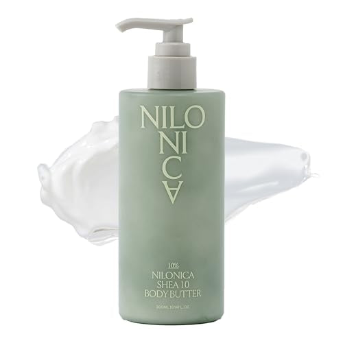 NILONICA Organic Nilotica Shea Body Butter 10.14 oz – Rich Moisturizing Lotion for Dry Skin