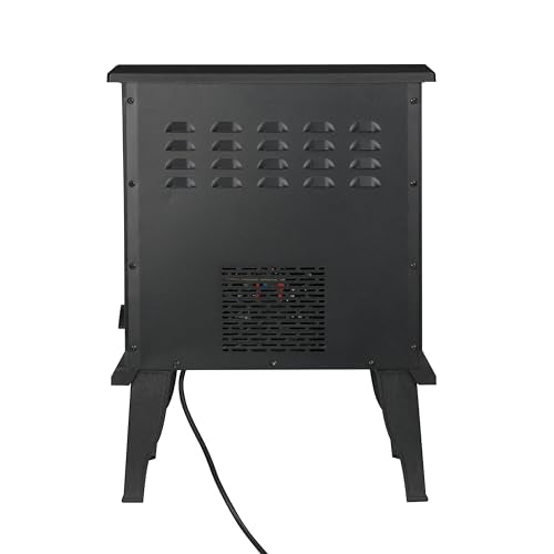 Techni Home 1500W Electric Fireplace Heater with Realistic Flame Effect