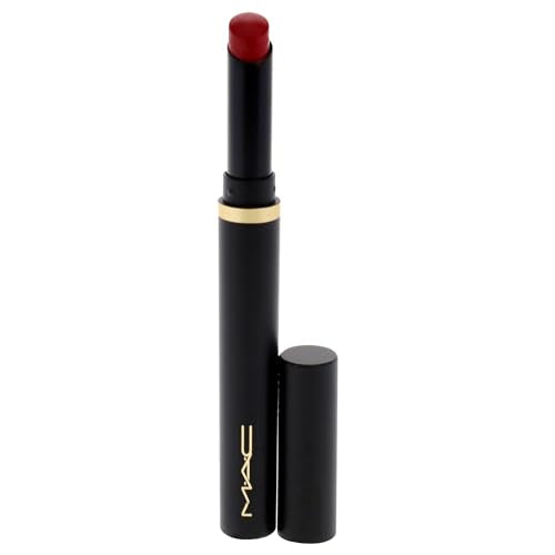 MAC Powder Kiss Velvet Blur Slim Lipstick - 889 Ruby Red - 0.07 oz, Red, New
