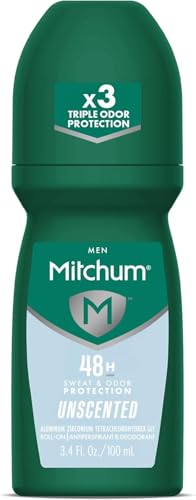 Mitchum Unscented Anti-Perspirant Deodorant Roll-On 3.4 oz Pack of 4