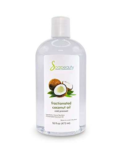 Fractionated Coconut Oil 16 Fl Oz - Pure Cold Pressed Skin & Hair Moisturizer