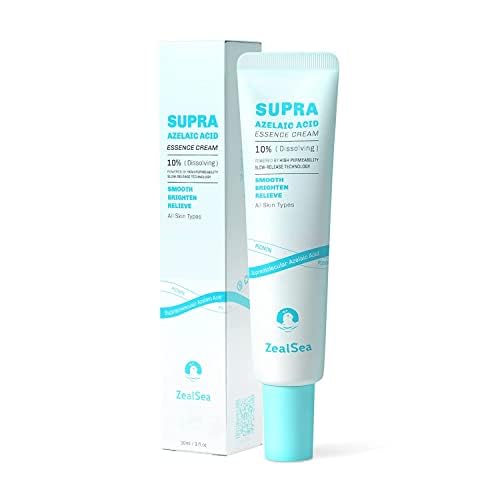 Azelaic Acid Facial Cream 10% - Pimple Relief & Skin Clarifying Serum with AHA, 1 Oz
